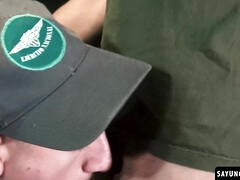 Blasen, Papi, Schwanz, Schwul, Behaart, Hardcore, Masturbation, Rau