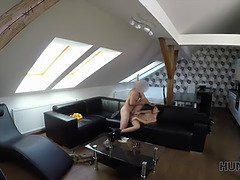 Nerdy GF gets paid for her pussy in POV while cuckold watches in envy