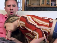 Lyra Louvel gets a messy facial after fucking her dad's friend