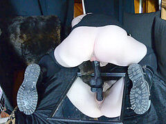 Grosser schwanz, Schwarz, Frau, Masturbation, Orgasmus, Tätowierung, Spielzeuge