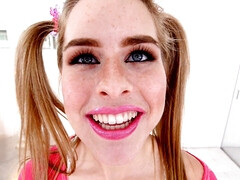 Lily Ford's slim body takes on massive POV cock & swallows a huge load