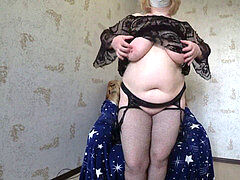 素人, アナル, ぽっちゃり, ぽちゃ, デブ, 自家製, 熟年, ストッキング