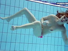 18, 素人, 茶髪の, フェティッシュ, ヌード, オマンコ, ティーン, 水中