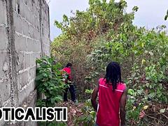 Leie, In den arsch, Asiatisch, Schwarz, Blasen, Pummelig, Schwul, Im freien