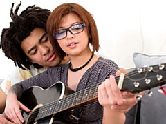 Kont, Pijpbeurt, Hondjeshouding, Roodharige vrouw, Kort haar, Mager, Tiener, Tieten likken