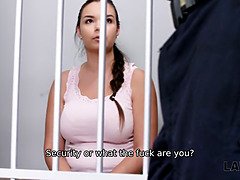Sofia Lee was caught by policemen and fucked hard in the cell