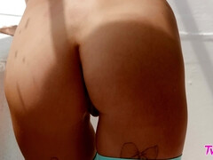 お尻, ベッドルーム, ブロンド, ディルド, オナニー, 一人, オッパイの, おもちゃ