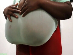 Enthousiasteling, Lieveling, Rondborstig, Zwart, Vingeren, Moeder, Kut duiken, Nat