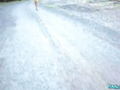 素人, デカパイ, 巨乳な, ハードコア, 自然山雀, アウトドア, 公共, オッパイの