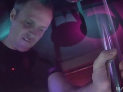 茶髪の, イく瞬間, 顔射, 下着, 三人