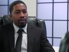 Gros seins, Faciale, Hd, Interracial, Lingerie, Bureau, Chevaucher, Jarretelles