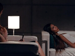 アジア人, お尻, 舐める尻, ヒール, レズビアン, オマンコ, スカート, オッパイの