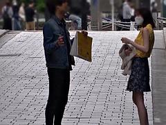 Enthousiasteling, Aziatisch, Grote mammen, Pijpbeurt, Japaans, Tieten likken