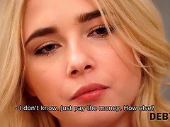 Kont, Mooi, Blond, Geld, Natuurlijke tieten, Panty, Kut duiken, Russisch