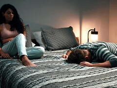 Chambre à dormir, Tromperie, Jeans, Léchez, Piercing, Chatte, Cheveux courts, Nénés