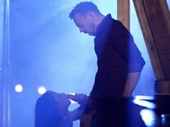 Kont, Pijpbeurt, Stel, Sperma shot, Sperma in gezicht, Natuurlijke tieten, Tatoeage, Tieten likken