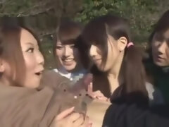 Asiático, Grupo, Japonés, Adolescente