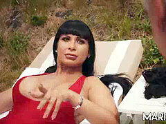 アナル, フェラチオ, 茶髪の, ヨーロピアン, アウトドア, 現実, 剃毛