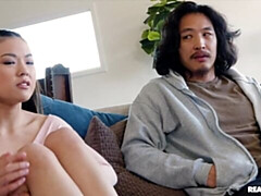 アジア人, フェラチオ, 茶髪の, バック, 自然山雀, ガリガリ, ティーン, オッパイの