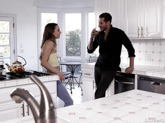 Arsch, Jeans, Küssen, Küche, Lecken, Natürlichen titten, Muschi, Socken