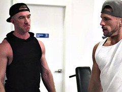 Amateur, Anal, Sucer une bite, Homosexuelle, Gym, Muscle, Tatouage