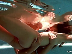 Chica, Rubia, Morena, Lesbiana, Ruso, Flaco, Adolescente, Bajo el agua