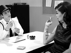 アナル, 舐める尻, デカパイ, 黒人, フェラチオ, 開帳, オフィス, ストッキング