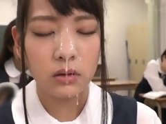 Asiatisch, Viele männer bespritzen eine frau, Spermaladung, Schwanz, Japanische massage, Jungendliche (18+), Titten