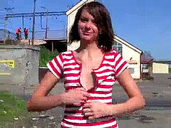 コンピレーション, ヨーロピアン, 露出狂, アウトドア, 小柄, 公共, ティーン, のぞき