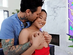 Asian hottie Alona Bloom gets her cunt tenderized by a BWC