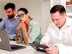 アジア人, デカチン, デカパイ, フェラチオ, 茶髪の, バック, ダブル開発, 淫乱熟女