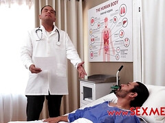 Sol Raven's naughty nurse allure captivates in a wild Latina threesome fantasy