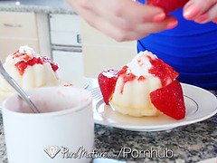 Whip cream kitchen fuck with mature blonde Alix Lynx