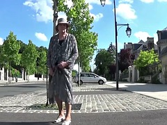Transgender travesti sounding lingerie road outdoor  39