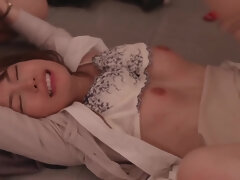 Asiatique, Cul, Sucer une bite, Partouze, Petite femme, Chatte, Adolescente, Nénés