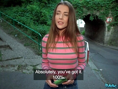 Kont, Pijpbeurt, Hondjeshouding, Europees, Natuurlijke tieten, Buiten, Doordringend, Student