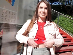 Amateur, Culo, Chica, Morena, Polla, Al aire libre, Público, Tetas