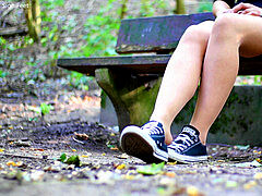 Füsse, Nylon, Im freien, Strumpfhose, Öffentlich, Schuhe, Strümpfe