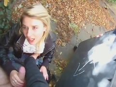 Blond, Pijpbeurt, Zoenen, Buiten, Klein, Kut duiken, Rijden, Slikken