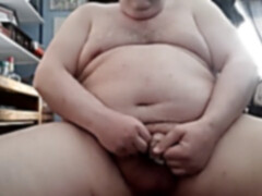 Straight, fat man masturbate, inexperienced