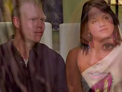 素人, 美女, グループ, キス, プール, 現実, ソフトコア, スインガー
