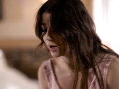 Grote mammen, Bruinharig, Jurk, Lesbisch, Natuurlijke tieten, Kut duiken, Verassing, Tiener