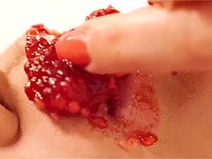 Tussi, Braunhaarige, Europäisch, Masturbation, Solo, Titten