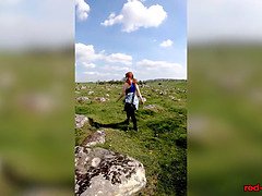 デカパイ, イギリス人, 巨乳な, 熟年, 淫乱熟女, 赤毛