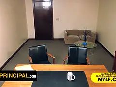 Blondine, Schmuddelige sprache, Fingern, Hd, Milf, Büro, Piercing, Tanga
