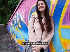 Universiteit, Sperma shot, Hardcore, Natuurlijke tieten, Orgasme, Gezichtspunt, Openbaar, Student