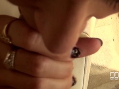 黒人, フェラチオ, ドレス, オナニー, ピアス, オマンコ, フェラする, オッパイの