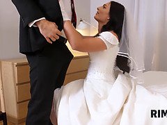 Czech bride leanne lace strips down and gives her groom a hot rimjob and sex treat
