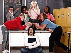 Accidental Gangbang featuring Haley Spades's classroom movie