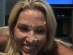 Leie, Blondine, Spermaladung, Aufs gesicht abspritzen, Milf, Netzkamera